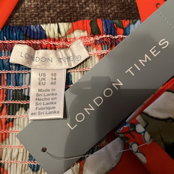 London Times Babydoll Tiered Maxi Dress in Original Blue - Picture 16 of 17